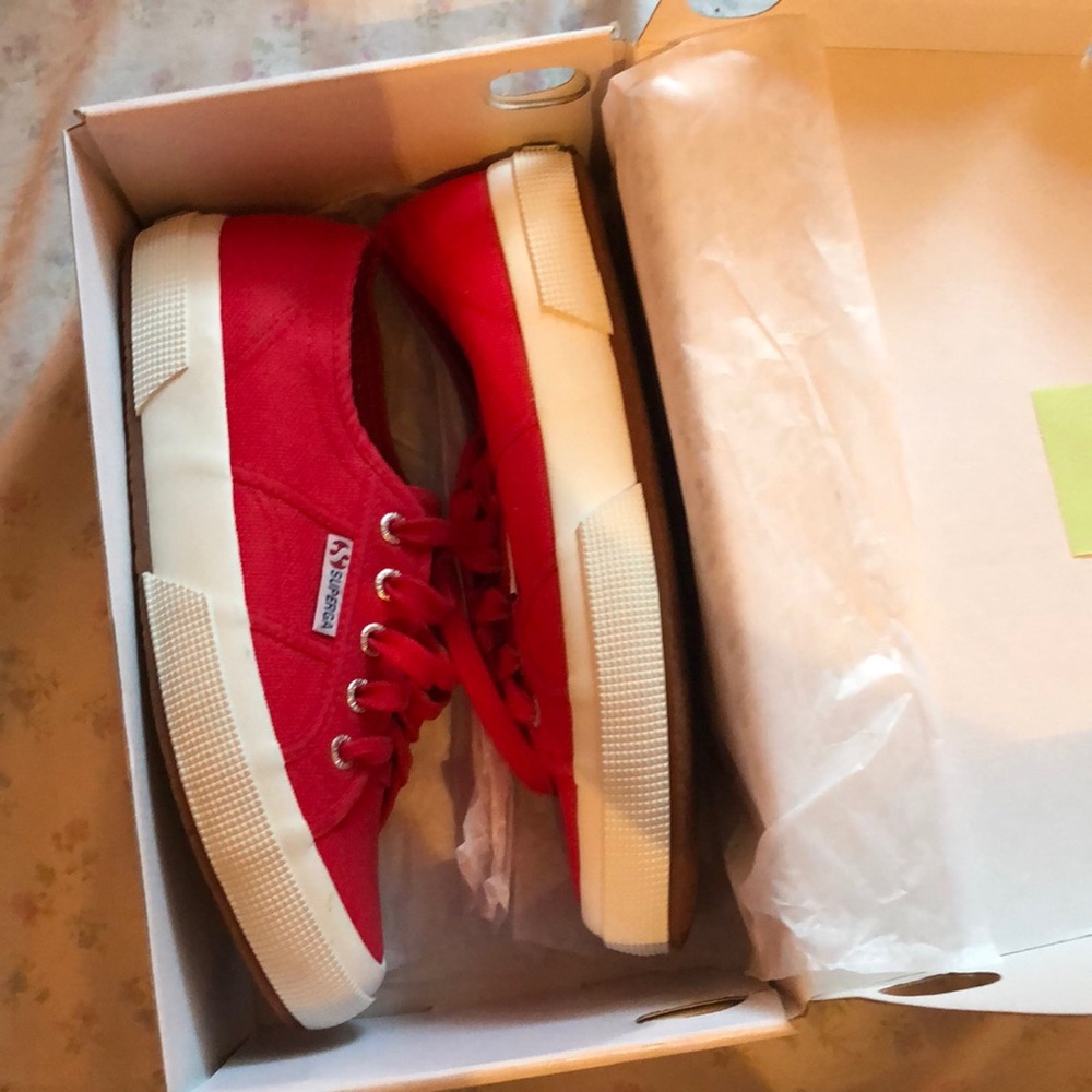 Superga red sneakers